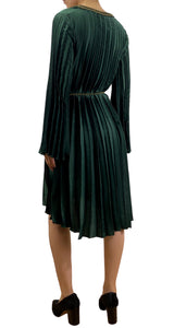 Vestido Plisado Verde