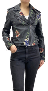 Chaqueta Biker Flores