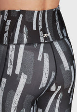 Calza Reebok MYT AOP Poly Tight Multicolor - Calce Ajustado