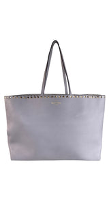 Cartera Rockstud Leather Grey