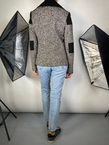 Chaqueta Tejida Blanco / Negro