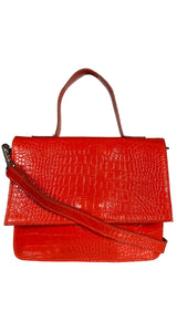 Bandolera Efecto Cocodrilo Charol