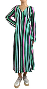 Vestido Wrap a Rayas