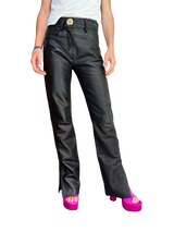 Pantalón Cuero Negro