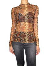 Blusa Traslucida Animal Print