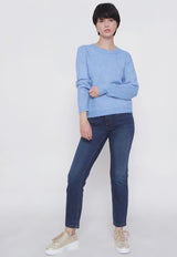 Sweater Jacqueline de Yong Silja Life Azul - Calce Regular