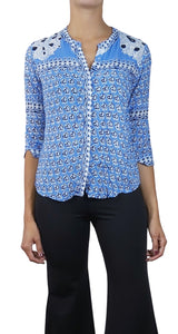 Blusa Azul Paisley