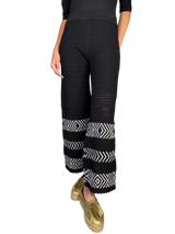 Pantalon Tejido Blanco y Negro