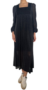 Vestido Hilos Metalizados Traslucido