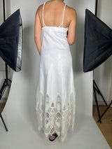 Vestido Blanco Lino Broderie