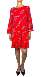 Vestido Bordado De Flores