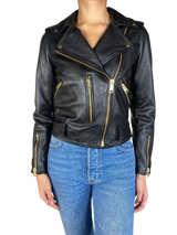 Chaqueta Balfern Gold Leather Biker