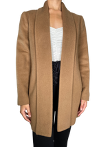 Abrigo Abierto Baby Alpaca Y Lana Café