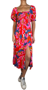 Vestido Estampado Abertura