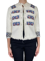 Chaqueta Tweed Blanco
