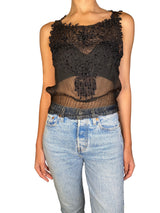 Blusa Negra Mostacillas