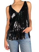 Top Lentejuelas y Flecos