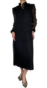Vestido Seda Botones