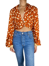 Blusa Estampada Terracota