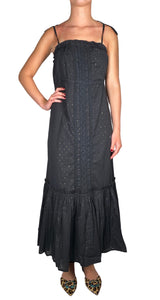 Vestido Negro Metallic Flashes