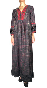 Vestido Negro Estampado