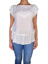 Blusa Blanca Bordada