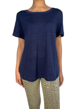 Polera Lino Azul PLUS SIZE