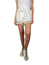 Shorts Ruedos Tejido Hilos Metalizados