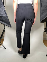 Pantalón Negro Cuero Frontal