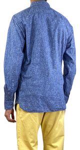 Camisa Azul Flores