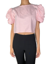 Polera Manga Abullonada Rosa