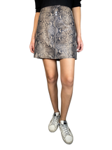 Falda Snake De Cuero