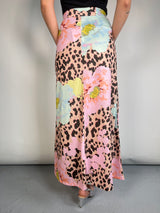 Falda Canela Print Y Flores