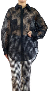 Blusa Negras Traslúcida Sandra Mansour x H&M