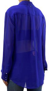 Blusa Traslúcida Azul