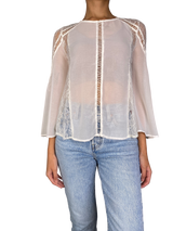 Blusa Blanca Encajes