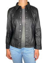 Chaqueta Negra Cuero