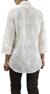 Blusa Blanca Bordada
