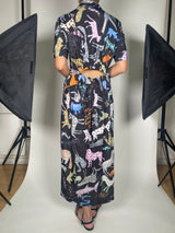 Vestido Camisero Estampado Animals