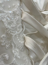 Vestido Bordado con Lentejuelas y velo.