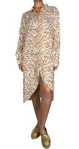 Vestido Long Shirt Feline Camel Polonio by Magma