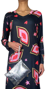 Clutch Glitter Plateado