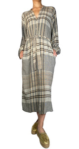 Vestido Midi Camisero Cuadros Diega by Magma