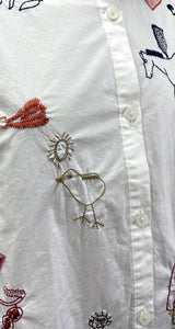 Blusa Blanca Bordada