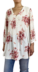Blusa Lunares Plisada