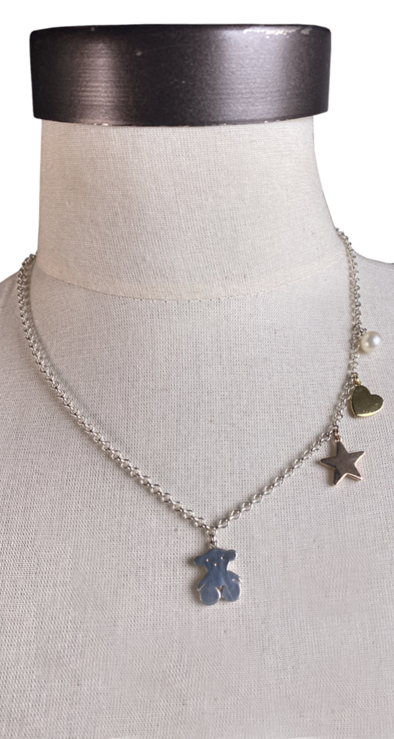 Cuero Tous Colgante Hold Set Hold Gargantilla De Cuero Tous Collar