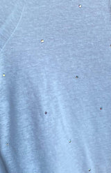 Polera Wassa Ao Dots Strass Lino