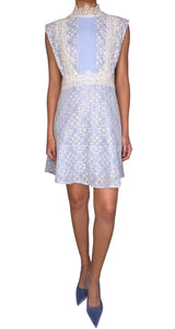 Vestido Celeste Encaje