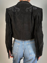 Chaqueta Cuero Flecos