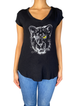 Polera Negra Feline